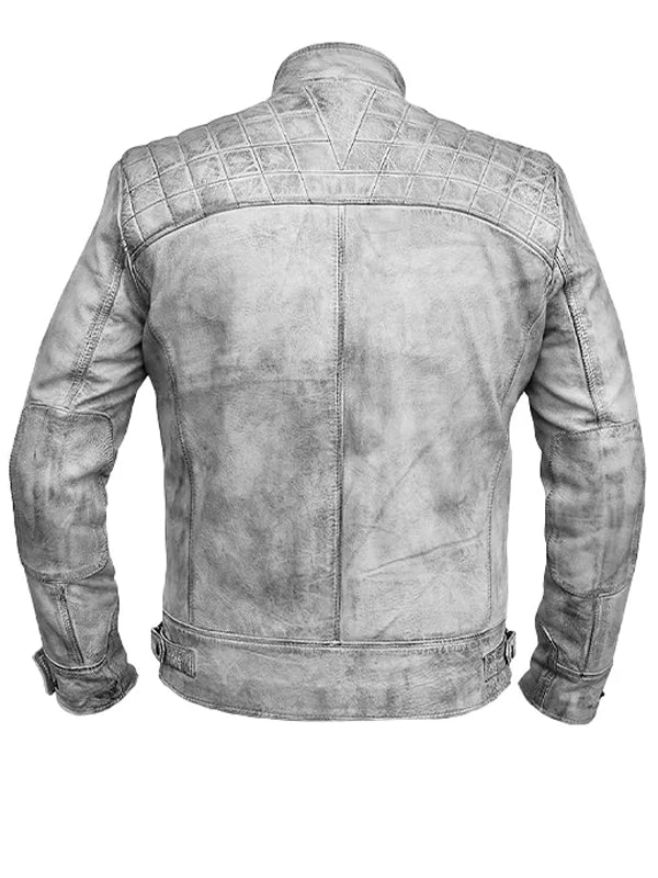 cafe race wax distressed biker jacket.