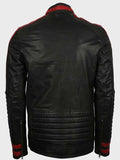 cafe racer black leather jacket for mens.