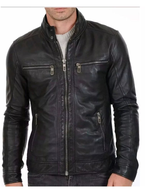 cafe racer black rider jacket