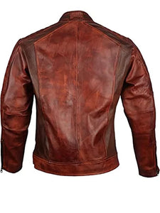 cafe racer leather biker jacket.
