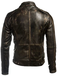 cafe racer multi pockets biker jacket...