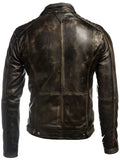 cafe racer multi pockets biker jacket.