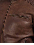 casual brown mens leather jacket.