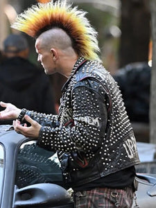 caught stealing 2025 matt smith studded leather jacket..