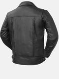 caven black motorcycle leather jacket.