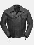 caven black motorcycle leather jacket