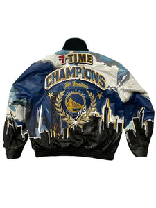 championship golden state warriors leather jacket.