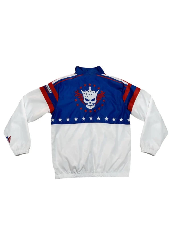 cody rhodes stars and stripes windbreaker jacket......