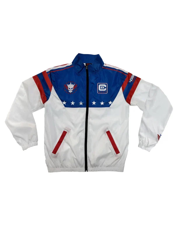 cody rhodes stars and stripes windbreaker jacket.....