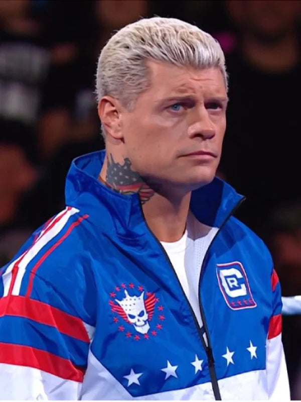 cody rhodes stars and stripes windbreaker jacket...