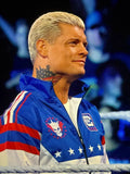 cody rhodes stars and stripes windbreaker jacket..