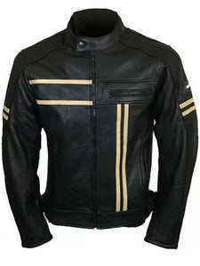 cruiser motorcycle armoured black biker jacket