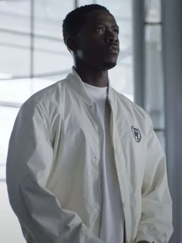damson idris f1 the movie white jacket.