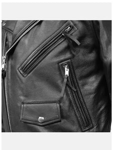 daniel black biker leather jacket