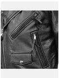 daniel black biker leather jacket...