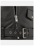 daniel black biker leather jacket..