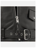 daniel black biker leather jacket..