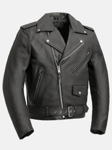 daniel black biker leather jacket.