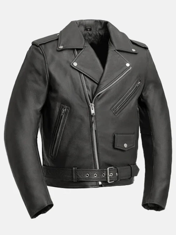 daniel black biker leather jacket.