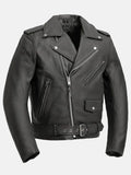 daniel black biker leather jacket.