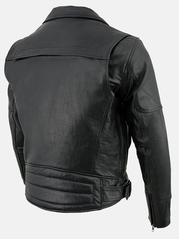 daniel black biker leather jacket