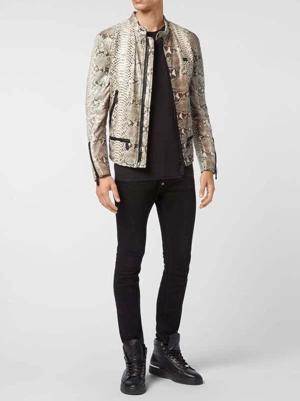 fast x jason momoa snakeskin leather jacket...