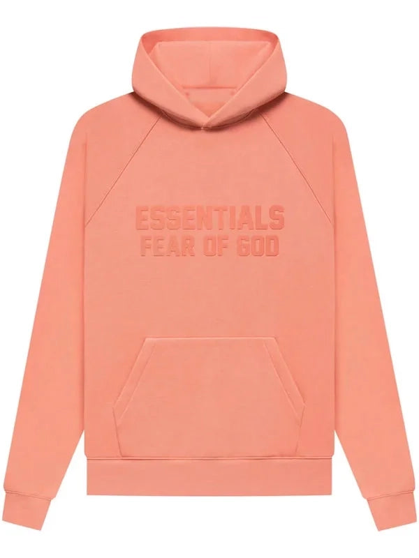 fear of god coral essentials hoodie