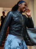 french open 2025 coco gauff leather jacket