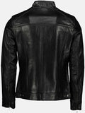 george water spadded style black leather jacket.