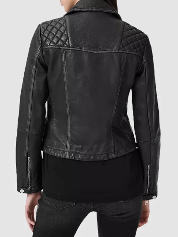 ginny and georgia s03 georgia miller black leather jacket..