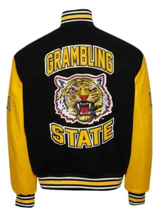 grambling state university black and gold varsity jacket.