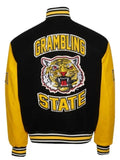 grambling state university black and gold varsity jacket.