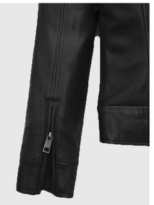 hailey bieber leather jacket..