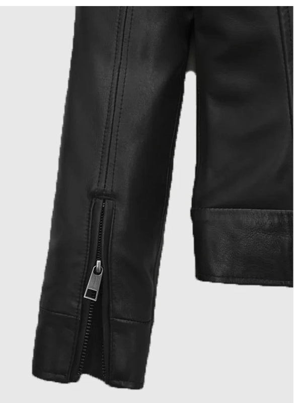 hailey bieber leather jacket..