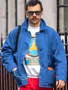 harry styles london blue cotton jacket..