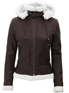 jasmine dark brown jacket with hood