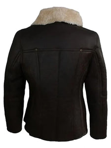 jessica vegan aviator leather jacket