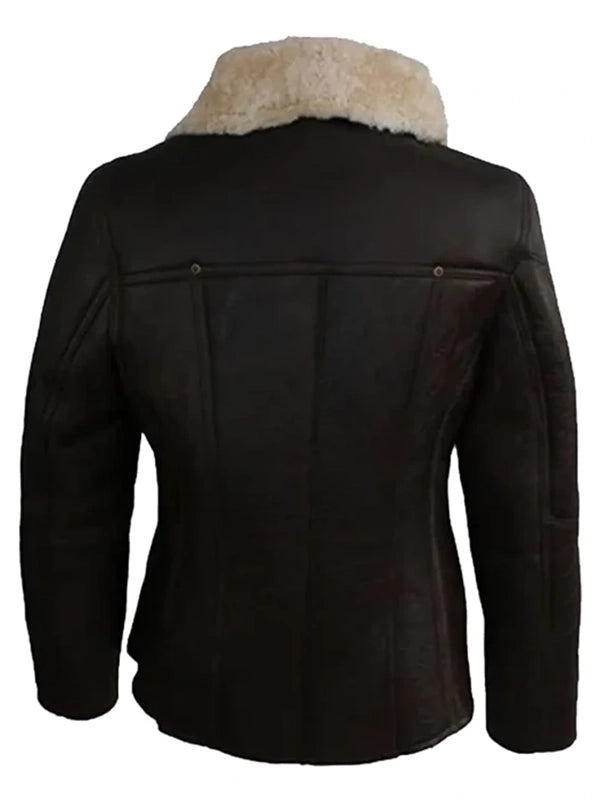 jessica vegan aviator leather jacket
