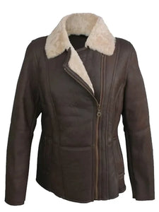 jessica vegan aviator leather jacket
