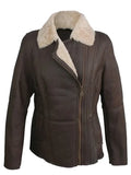 jessica vegan aviator leather jacket