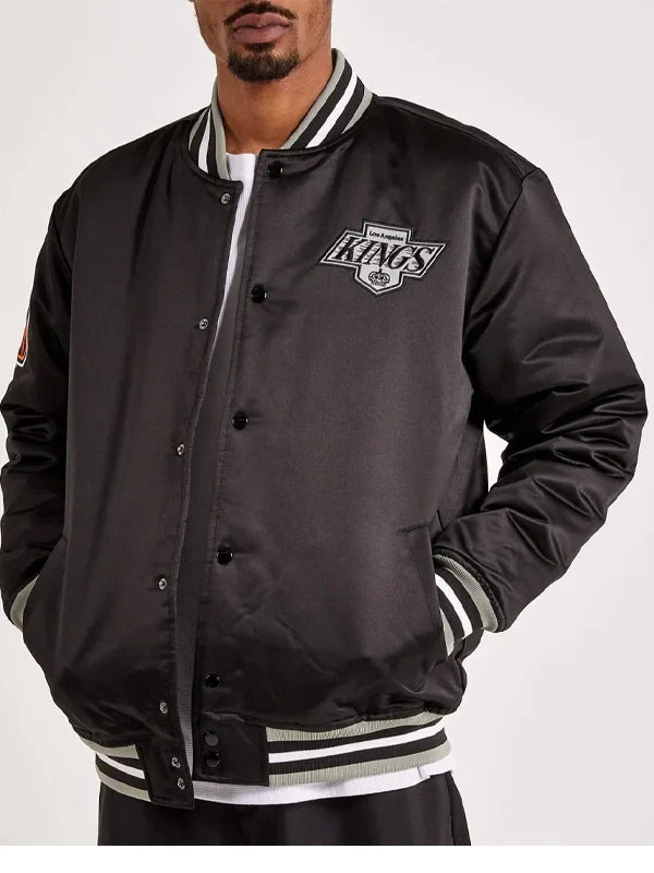 la kings throwback black jacket
