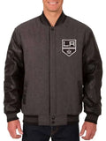 la kings varsity black and charcoal jacket