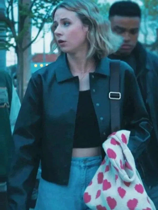 lucy freyer adults black leather jacket