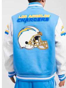 mashup los angeles chargers varsity jacket.