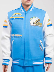 mashup los angeles chargers varsity jacket