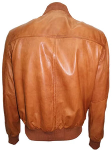 men casual tan brown bomber jacket.