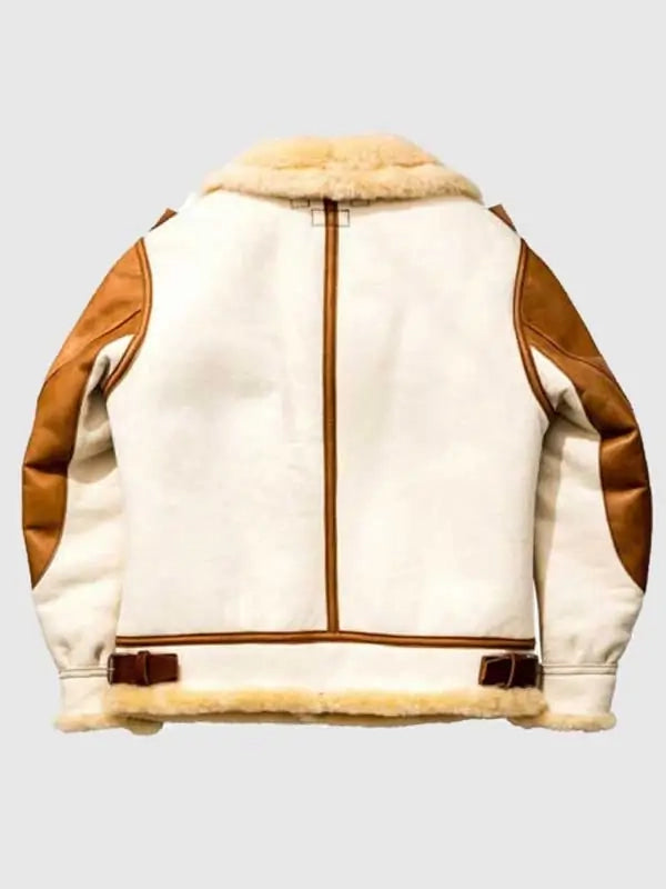 mens aviator usaf real sheepskin shearling jacket.