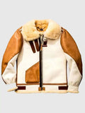 mens aviator usaf real sheepskin shearling jacket