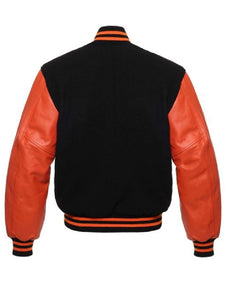 mens black varsity jacket.