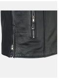 mens cafe racer black leather jacket.